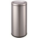 16Gallon/ 61Liter Luxurious Stainless Steel Trash Can Garbage Bin with Swing Cover (silver)